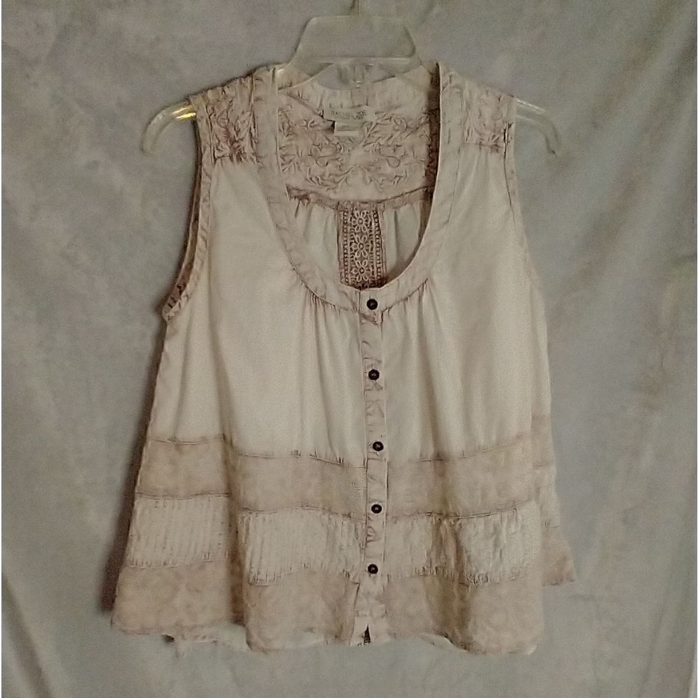 Rachel Zoe Button Up Sleeveless Top